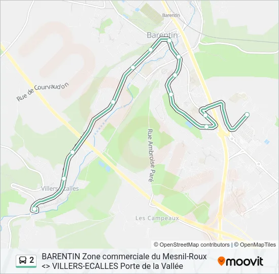 2 Bus Line Map