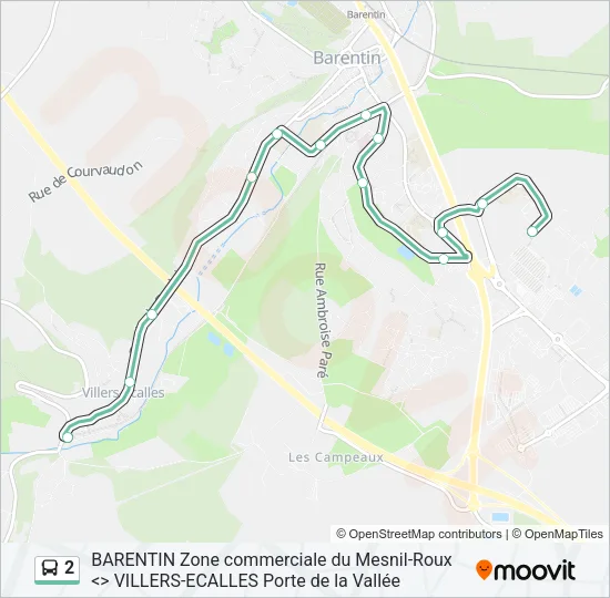 2 Bus Line Map
