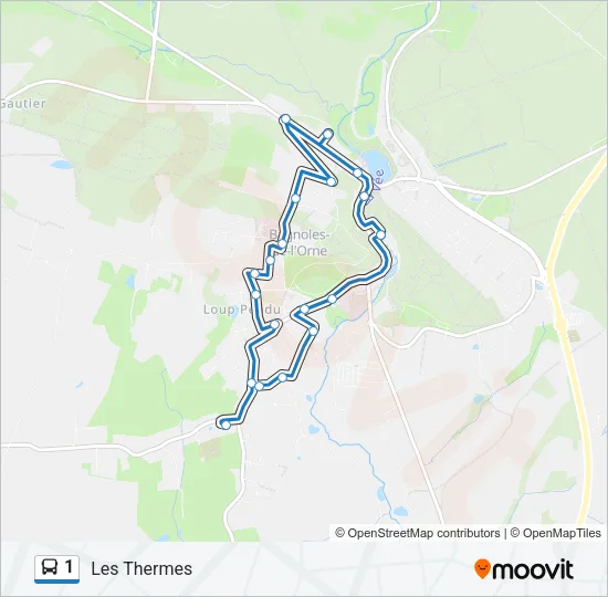 1 Bus Line Map