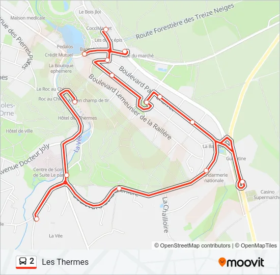 2 Bus Line Map