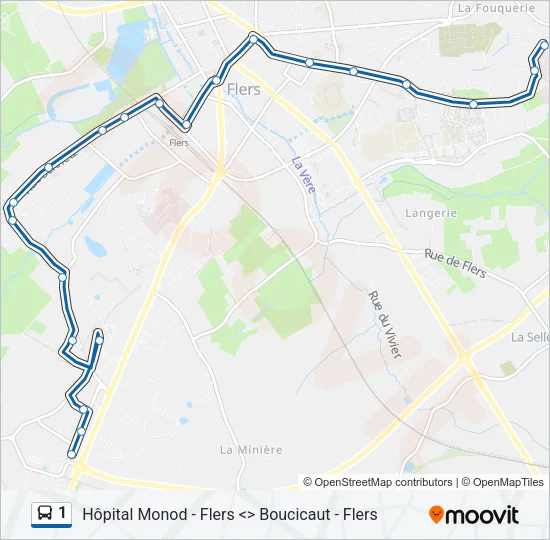 1 Bus Line Map