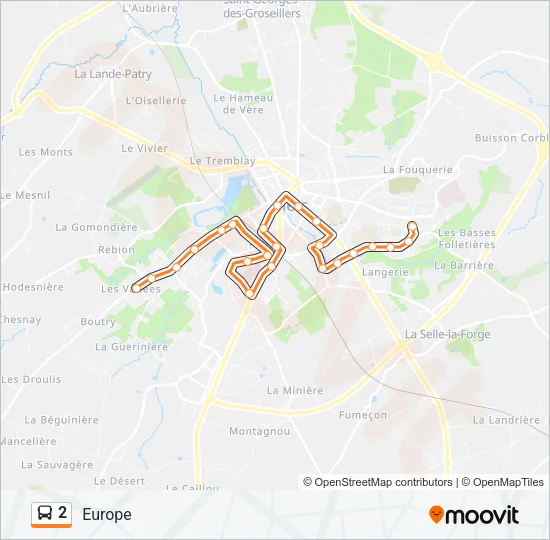 2 Bus Line Map