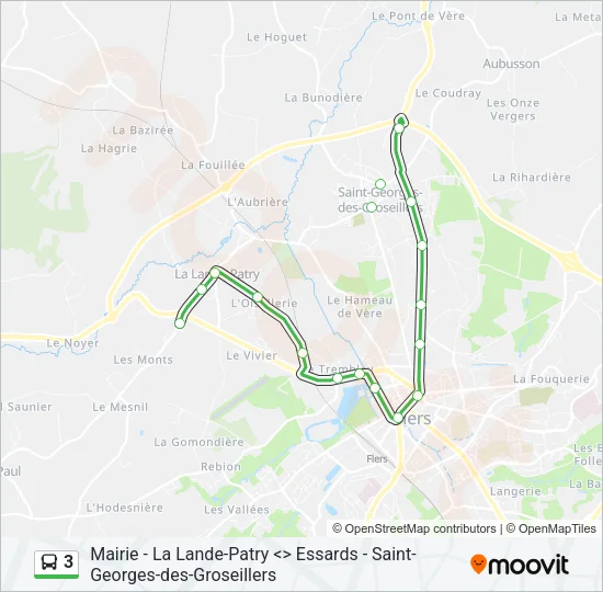 3 Bus Line Map
