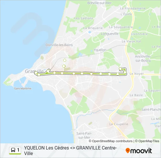 1 Bus Line Map