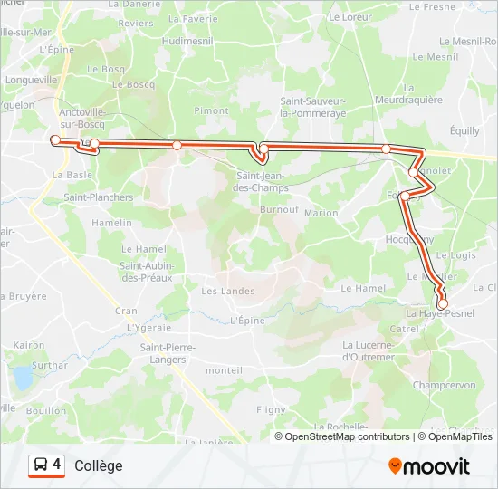 4 Bus Line Map