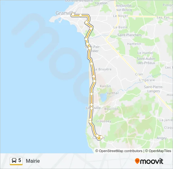 5 Bus Line Map