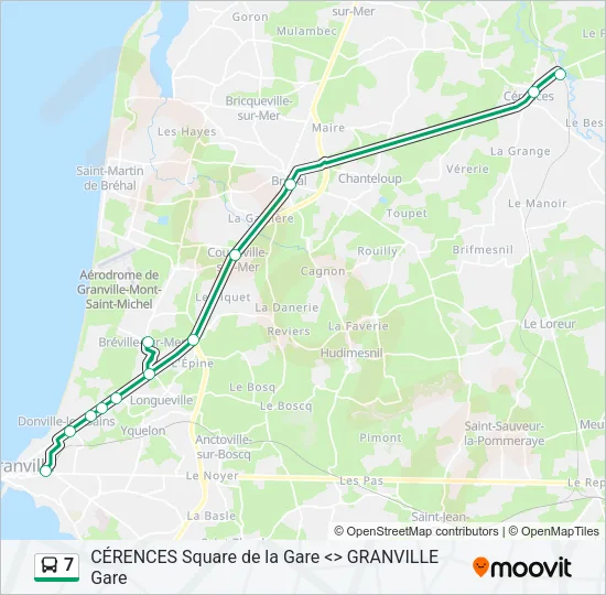 7 Bus Line Map