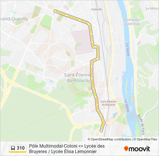 310 Bus Line Map