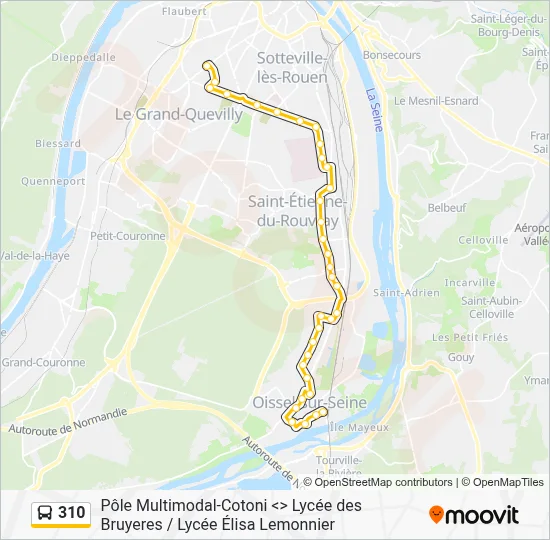 310 Bus Line Map