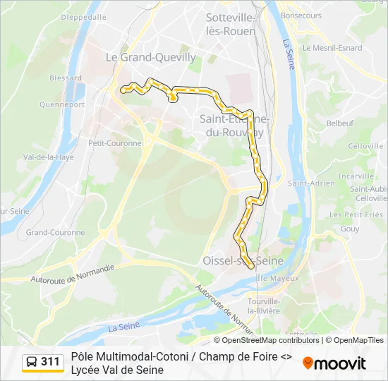 311 Bus Line Map