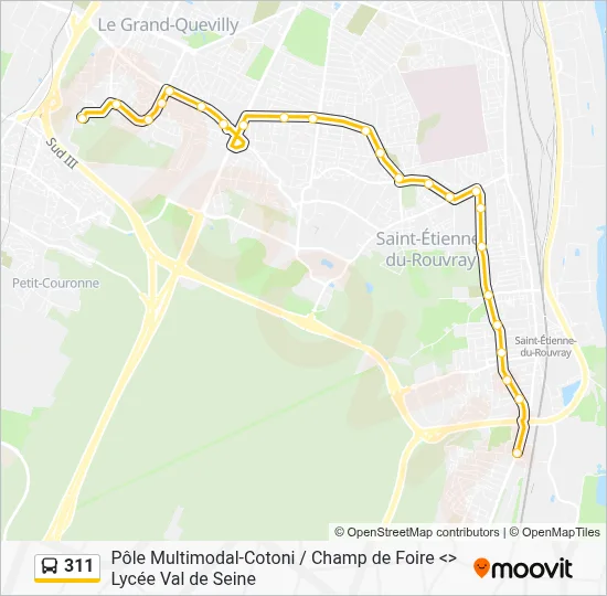 311 Bus Line Map