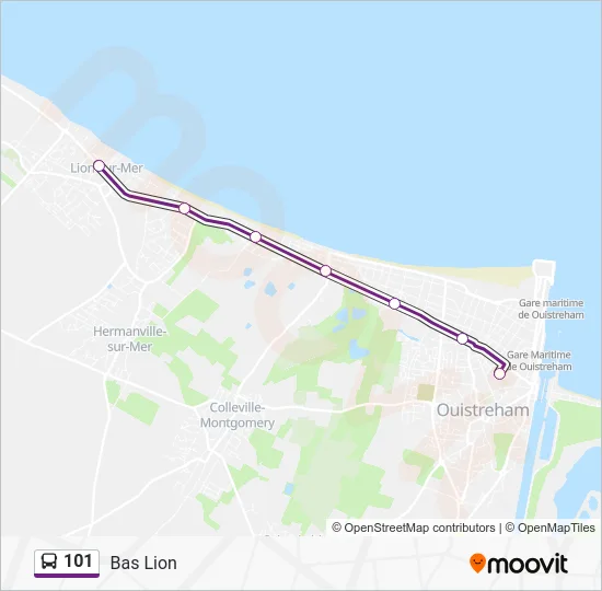 101 Bus Line Map