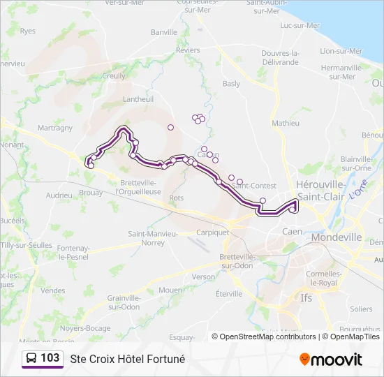 103 Bus Line Map