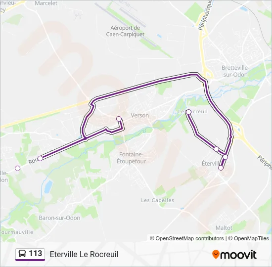 113 Bus Line Map