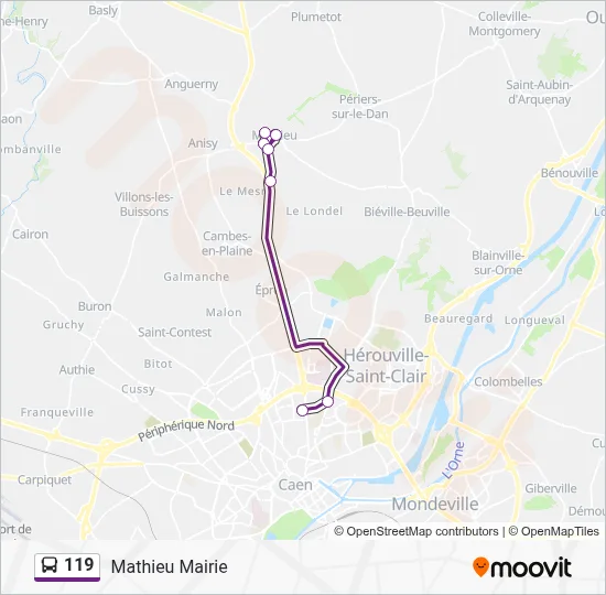 119 Bus Line Map