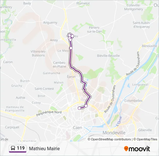 119 Bus Line Map