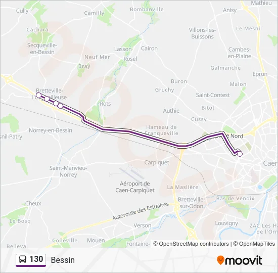 130 Bus Line Map