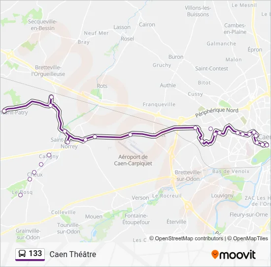 133 Bus Line Map