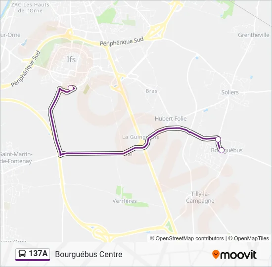 137A Bus Line Map