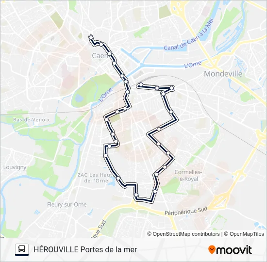 Mapa de NOCTIBUS de autobús
