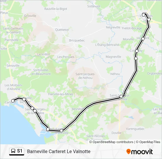 S1 Bus Line Map