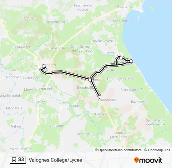 S3 Bus Line Map