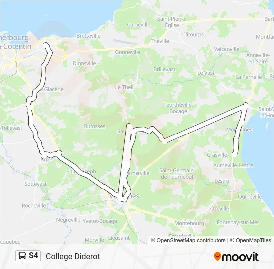 S4 Bus Line Map