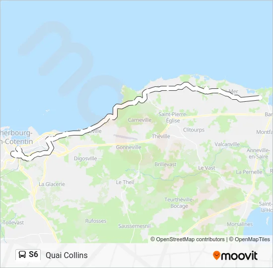 S6 Bus Line Map