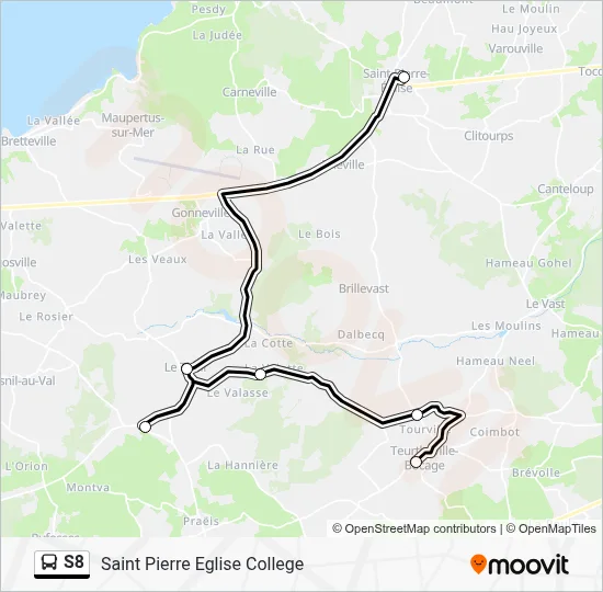 S8 Bus Line Map
