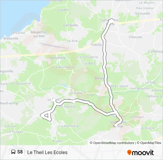 S8 Bus Line Map