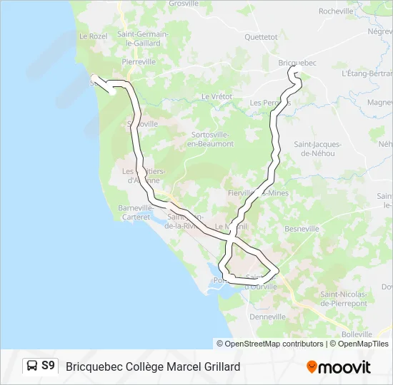 S9 Bus Line Map