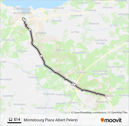 S14 Bus Line Map