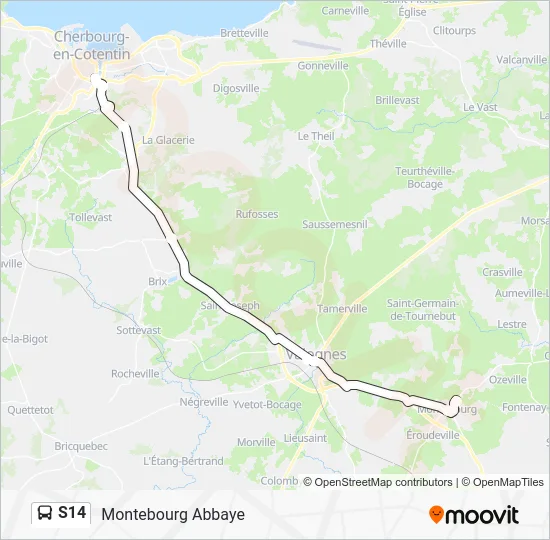 S14 Bus Line Map