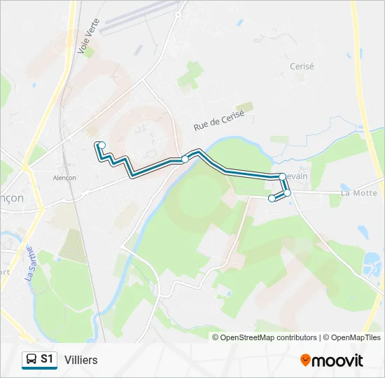 S1 Bus Line Map