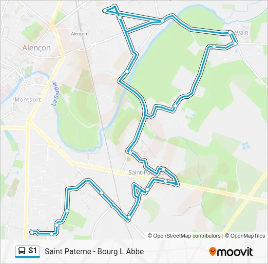 S1 Bus Line Map