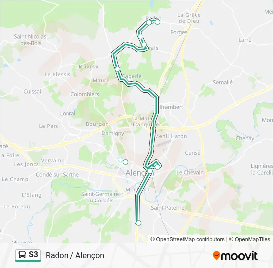 S3 Bus Line Map