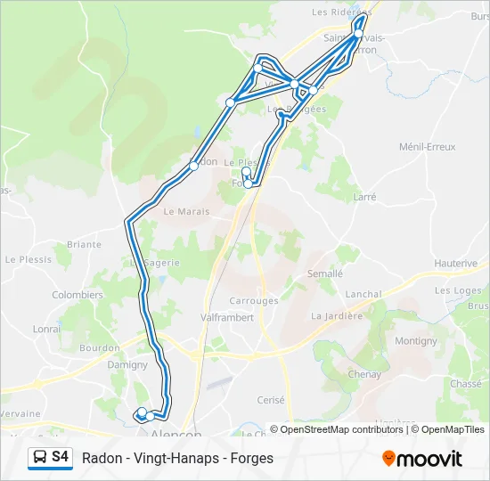 Mapa de S4 de autobús