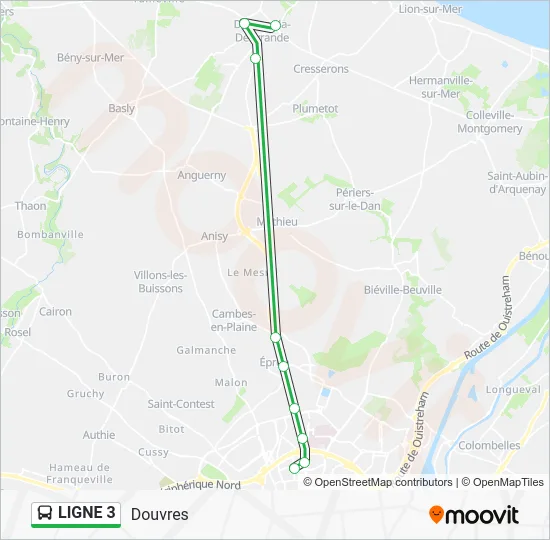 LIGNE 3 Bus Line Map