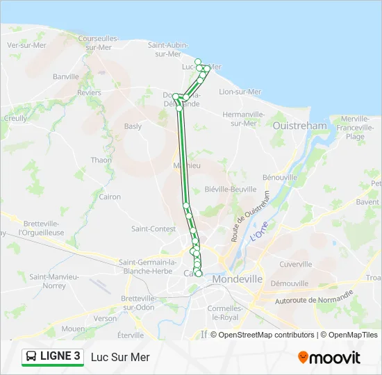 LIGNE 3 Bus Line Map