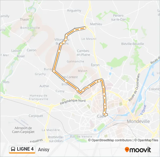 LIGNE 4 Bus Line Map