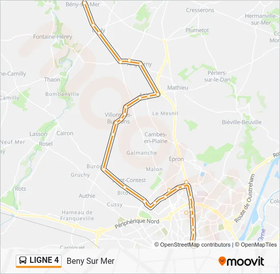LIGNE 4 Bus Line Map