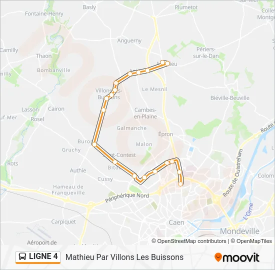 LIGNE 4 Bus Line Map