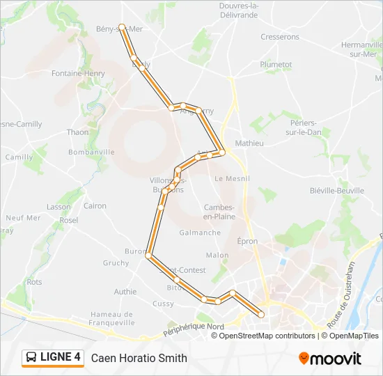 LIGNE 4 Bus Line Map