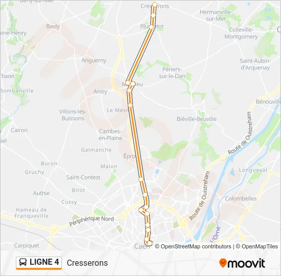 LIGNE 4 Bus Line Map