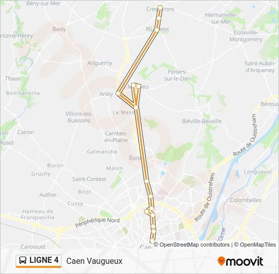 LIGNE 4 Bus Line Map
