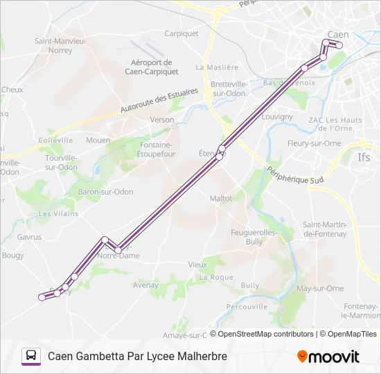 LIGNE 10 Bus Line Map