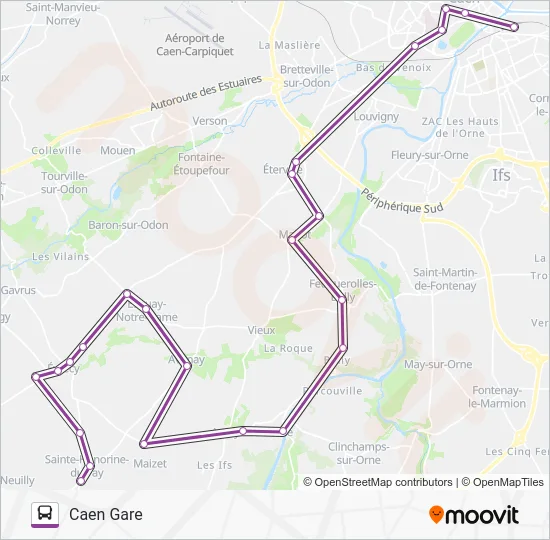 LIGNE 10 Bus Line Map
