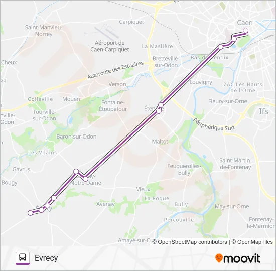 LIGNE 10 Bus Line Map