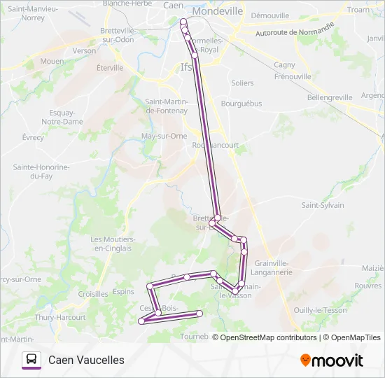 LIGNE 14 Bus Line Map