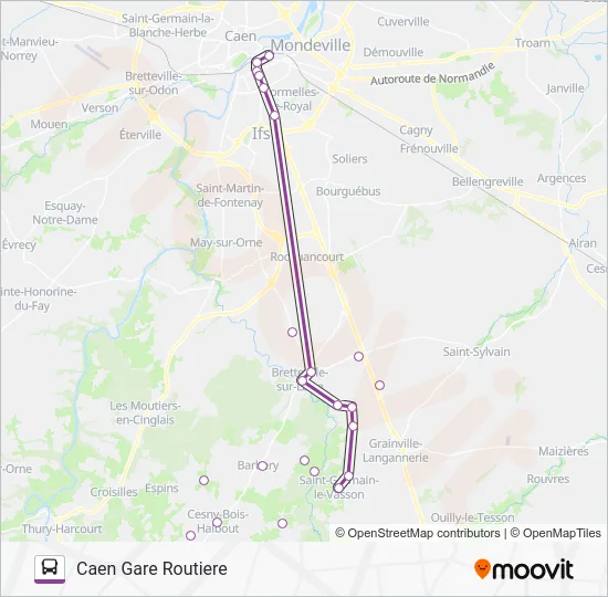LIGNE 14 Bus Line Map